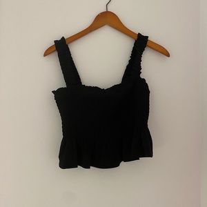 NWT smocked cami(black)